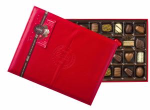 Belgian Chocolates - Red Leather Box
